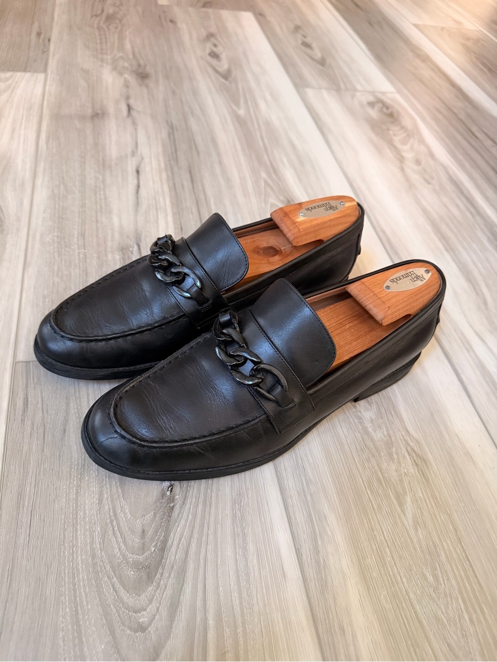 Cole Haan Grand 360 Chain Loafers Black Leather Comfort Shoes Women’s Size 10B